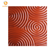 Painting Surface 3D Waved Moulding Wall Board Grade a Fireproof Sound Barrier Eco-Friendly Office Decoration MDF Acoustic Material Wall Covering Panel